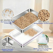 Nidofé Inox Ouvert — bac à litière ouvert — vue 4