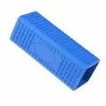 Brosse Nidofé Paume bleue, de forme rectangulaire et couverte de petits picots.