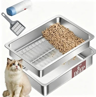 Nidofé Inox Ouvert — bac à litière ouvert — vue 10
