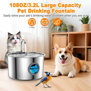Nidofé Source Inox — fontaines multi-formats JLVDXN — vue 3
