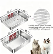 Nidofé Inox Ouvert — bac à litière ouvert — vue 5