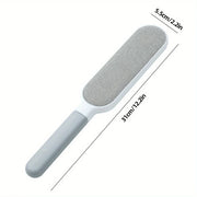 Brosse Nidofé Duo à manche gris, présentée avec les dimensions indiquées de 31 × 5,5 cm.