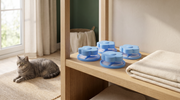 Filet flottant récupérateur de fibres — Bleu · lot de 4